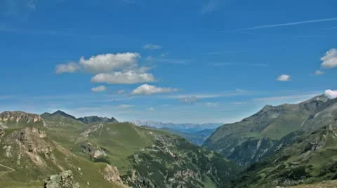Alpine Mountains Clouds Panning Timelapse Stock-Footage 18197348