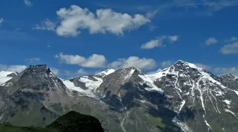 Alpine Mountains Clouds Panning Timelapse Stock-Footage 18197370