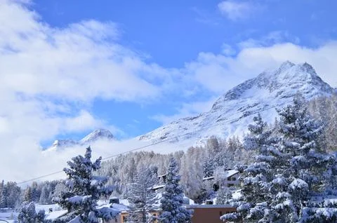 Alpine mountains Stock Photos