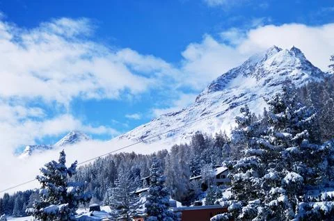 Alpine mountains Stock Photos