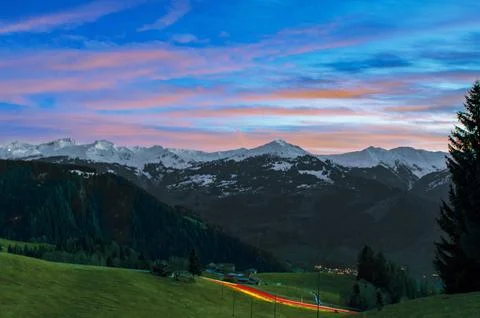 Alpine mountains Stock Photos