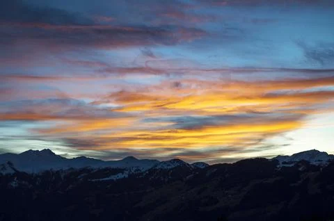 Alpine mountains Stock Photos