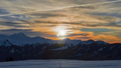 Alpine mountains Stock Photos