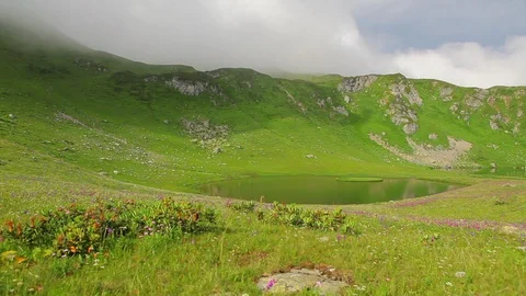 Alpine mountains in the spring Dolly Stock-Footage 89391212