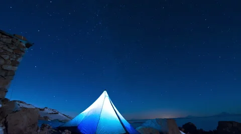 Alpine Night Sky Timelapse Stock-Footage 42560054