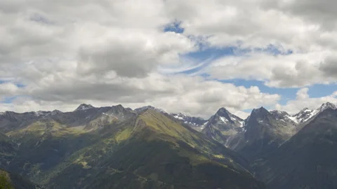 Alpine panning weather time lapse: Schober mountain range Stock Footage 139163464