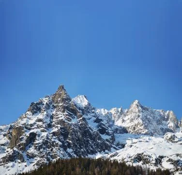 Alpine panorama with copy space Stock Photos