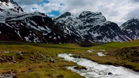 Alpine Pass Switzerland: Julierpass Engadin Stock Footage