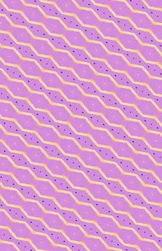 Alpine peak outline pattern single-line repeat pattern in golden haze, cand.. Illustrazione stock