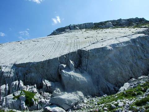 Alpine peak Silberplatten in mountain range Alpstein - Switzerland Stock Photos