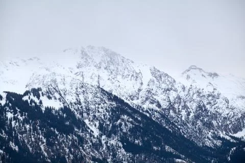 Alpine peaks in winter Stock Photos