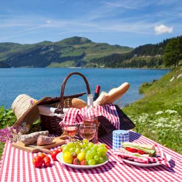 Alpine picnic Stock Photos