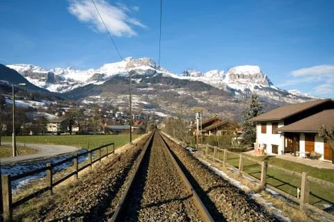 Alpine railway Foto stock