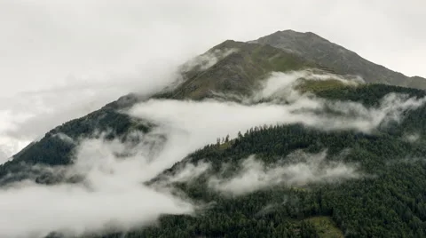 Alpine rain weather time lapse Stock Footage 68905744