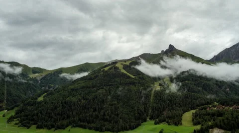 Alpine rain weather time lapse Stock Footage 68905877
