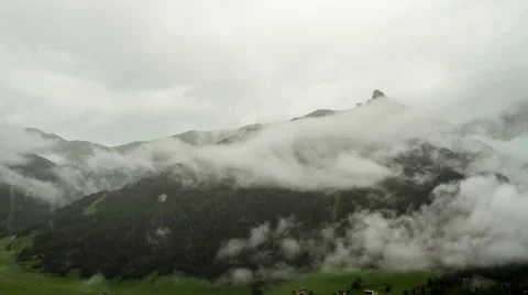 Alpine rain weather time lapse Stock Footage 68906024