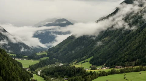 Alpine rain weather time lapse Stock Footage 68906803