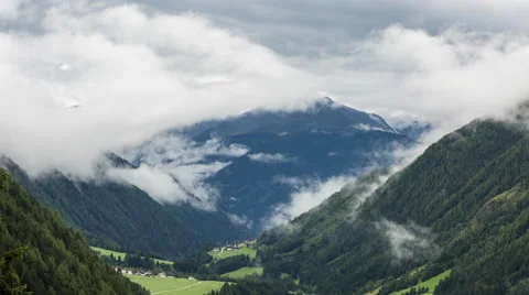 Alpine rain weather time lapse Stock Footage 68907320