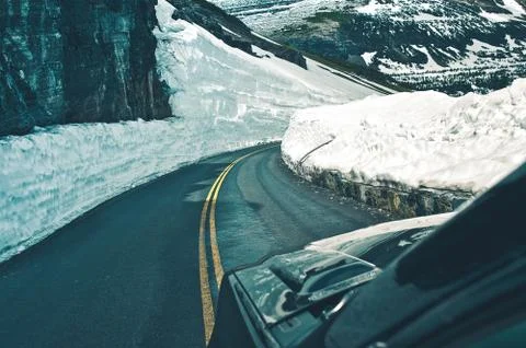 Alpine Road Drive Stock Photos