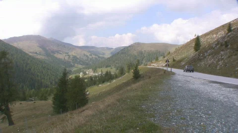 Alpine road Stock Footage 618340