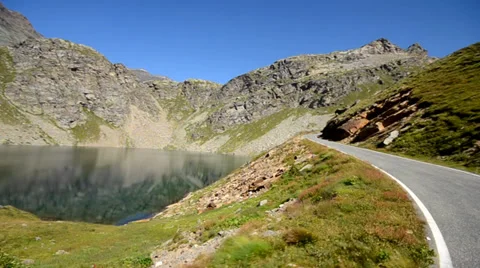 Alpine road Stock Footage 34376305