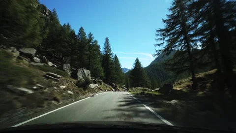 Alpine Road Stock Footage 318070272