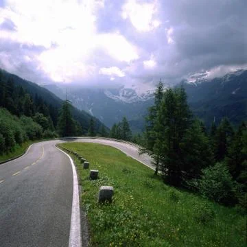 Alpine road Stock Photos
