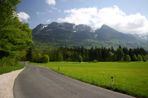 Alpine road Stock Photos