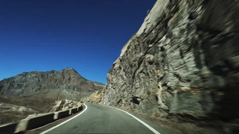 Alpine Road slow motion Stock Footage 318070270