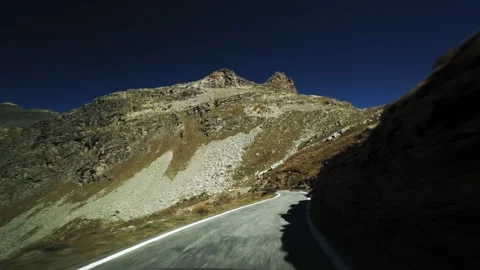 Alpine Road slow motion Stock Footage 318070290