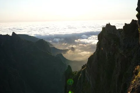 Alpine Rock Formations on PR1 Trail, Pico do Arieiro Stock-Fotos