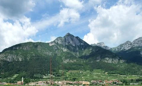 Alpine scenery at summer time Stock Photos