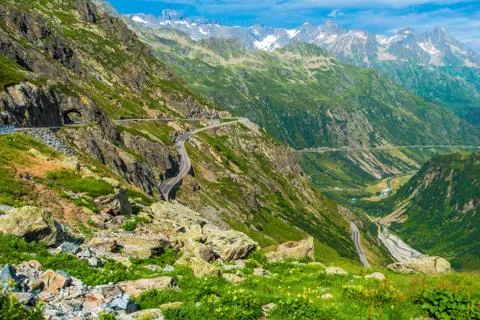 The alpine scenic road Foto stock