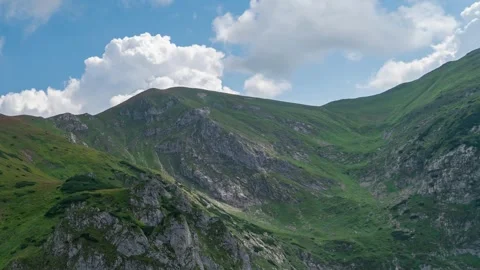 Alpine Serenity: Tatra Range with Changing Cloudscape Time-lapse Stock Footage 308190651