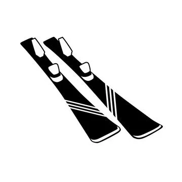 Alpine ski isolated on a white background illustration. イラスト素材