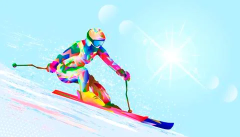 Alpine skier Stock Illustration