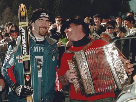 Alpine Skiing-alphand Harmonica Stock Photos