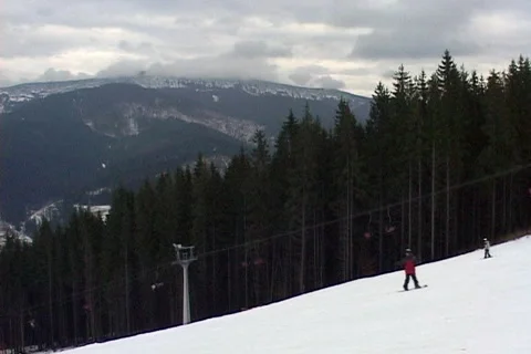 Alpine Skiing Stock Footage 1008165