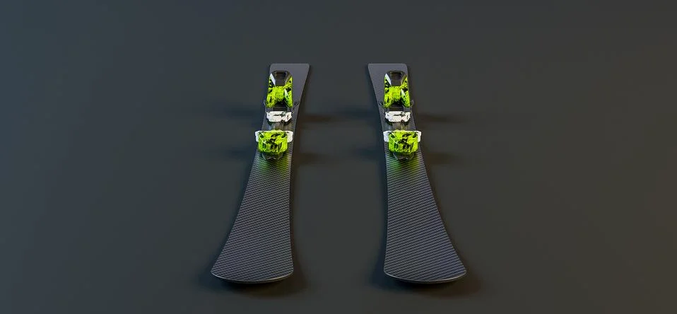 Alpine skiing  front view Stock Illustration