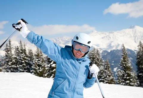 Alpine skiing Stockfoto's