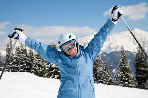 Alpine skiing Foto stock