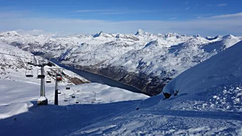 Alpine skiing Stock Photos