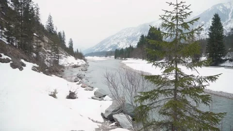 Alpine snowy  river Stock-Footage 146799119