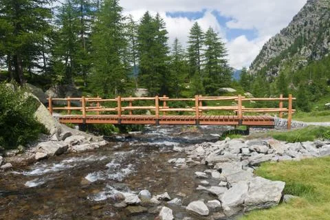 Alpine stream Stock Photos