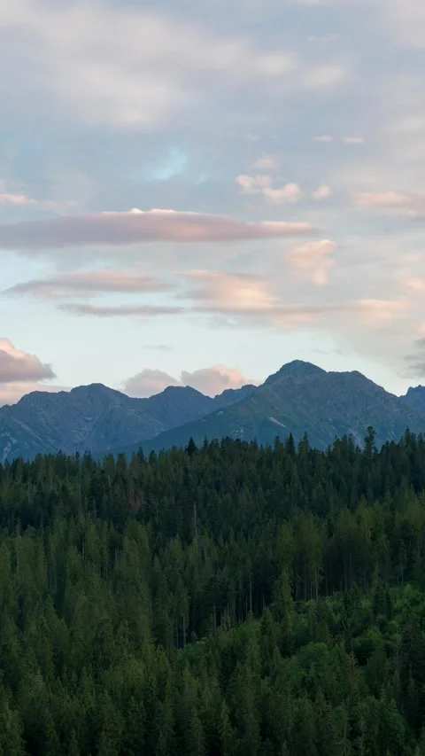 Alpine Summer in Tatras: Afternoon Cloudscape Timelapse Video stock 309655690