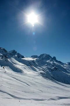 Alpine sun Stock Photos