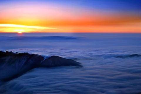 Alpine sunset Stock Photos