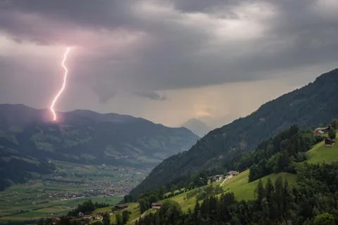 Alpine Thunderstorm Stock Photos