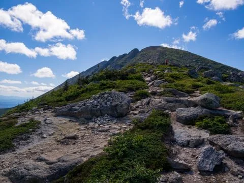 Alpine Trail, Mountain Trail, Baxter, Katahdin, Helon Taylor Trail Stock Photos
