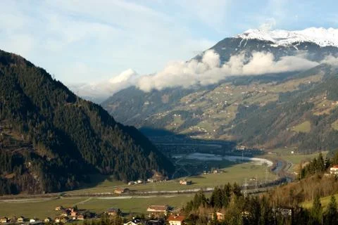Alpine valley, austria Stock Photos